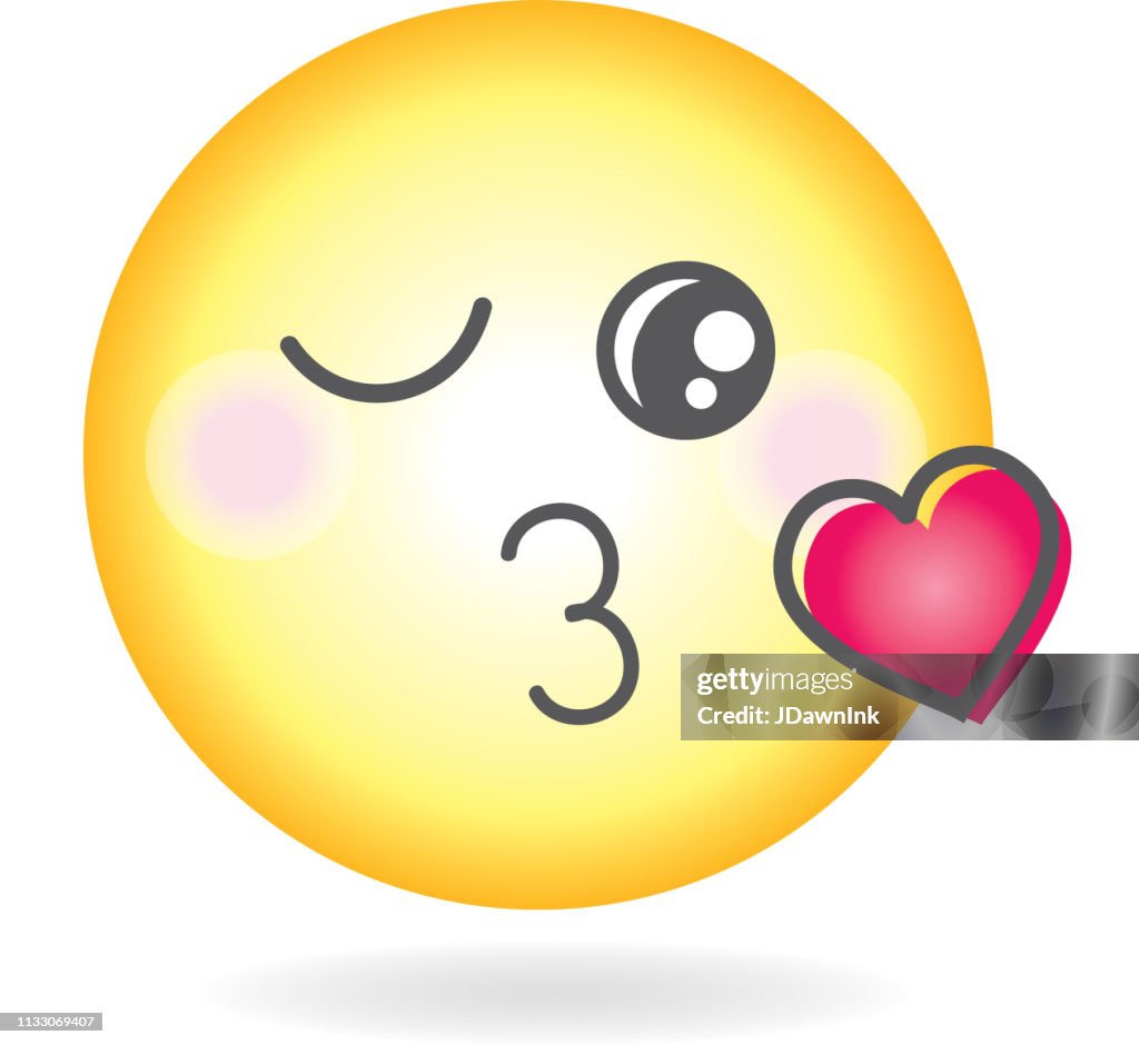 Blowing a kiss Emoji or emoticon icon Simple