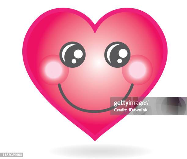 Happy Heart With Smile Emoji Or Emoticon Icon Simple High-Res
