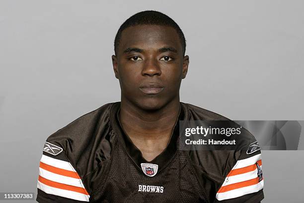 In this handout image provided by the NFL, Larry Asante of the Cleveland Browns poses for his 2010 NFL headshot circa 2010 in Berea, Ohio.