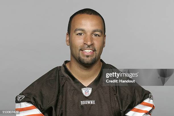In this handout image provided by the NFL, Reggie Hodges of the Cleveland Browns poses for his 2010 NFL headshot circa 2010 in Berea, Ohio.
