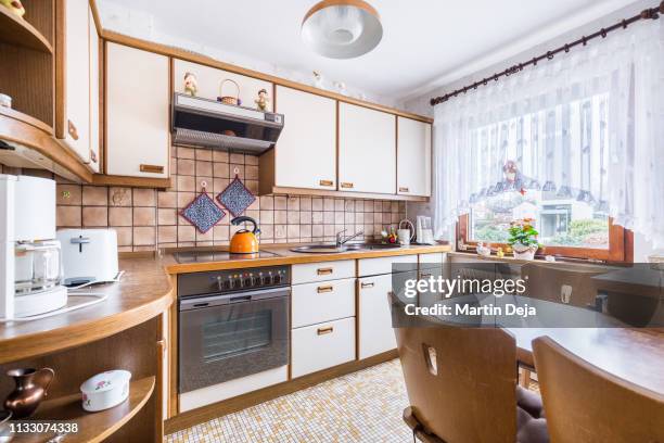 old-school kitchen hdr - empty kitchen stock pictures, royalty-free photos & images