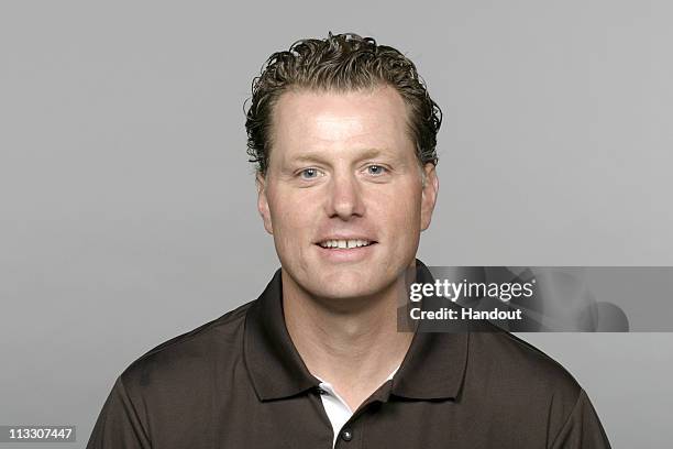 In this handout image provided by the NFL, Matt Eberflus of the Cleveland Browns poses for his 2010 NFL headshot circa 2010 in Berea, Ohio.