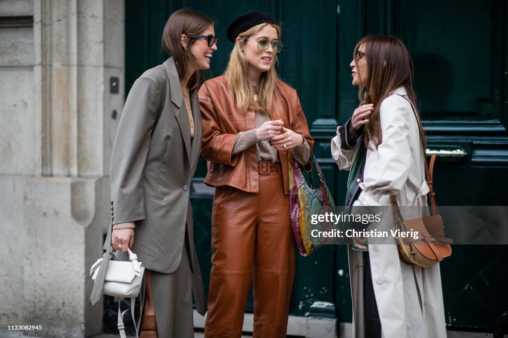 Street Style - Paris Fashion Week Womenswear Fall/Winter 2019/2020 : Day Five