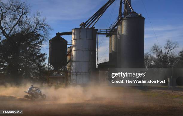 Mike Rogers of Marianna was bored on 3/22/19 so he spent some time spinning donuts on his 4-wheeler in an empty lot next to a shuttered grain...