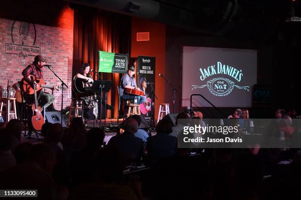 Singer/Songwriters Rodney Atkins, Rose Falcon, and Shane Minor perform during Tin Pan South Songwriters Festival at The Listening Room Cafe on March...