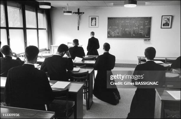 The Seminary Of The Excommunicated On April, 1999 - In Econe, Switzerland - At The Beginning And End Of Each Lesson, This One Is Philosophy, The...