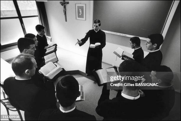 The Seminary Of The Excommunicated On April, 1999 - In Econe, Switzerland - The Schola, Or The Study Of Hymns, In Latin, Is Important In Training...