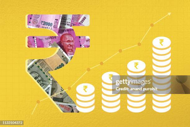 Notes Rupees Graph 690 Rupees Graph Stock Photos, High-Res Pictures, and Images - Getty Images