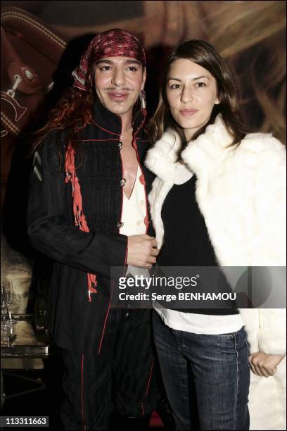 People At Christian Dior, Haute Couture Spring Summer 2005 On January 24Th, 2005 In Paris, France - John Galliano And Sofia Coppola.