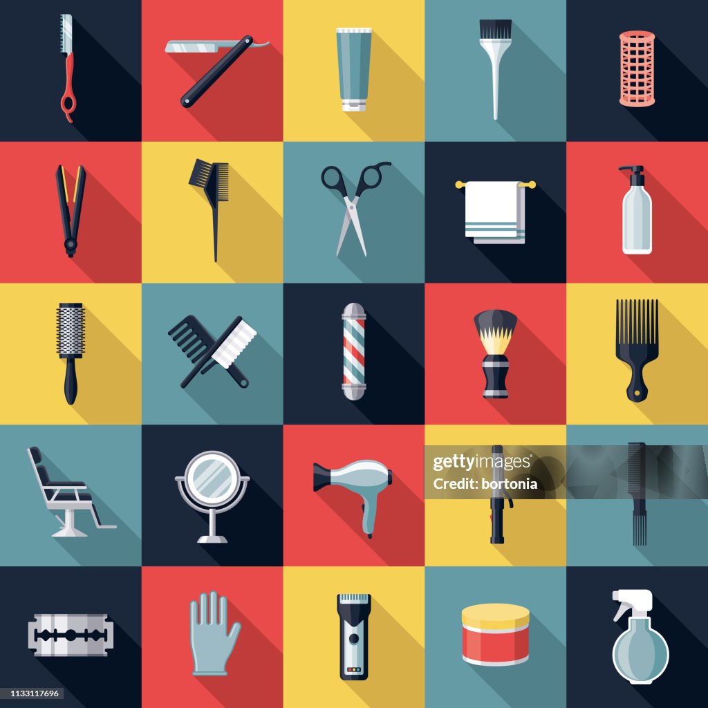 Friseur Icon Set