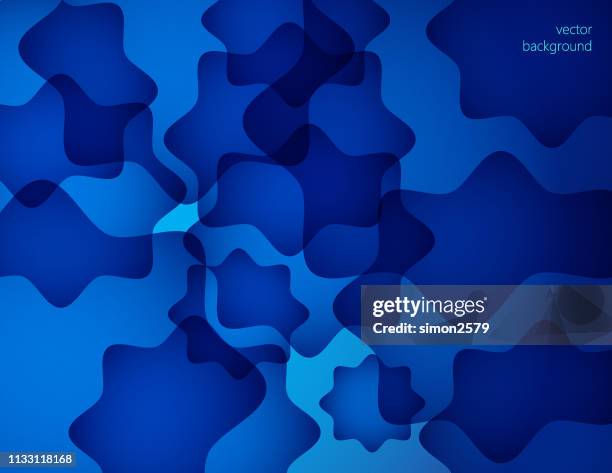 abstract technology background with curve overlapped geometric shape - multiple exposure motion stock illustrations