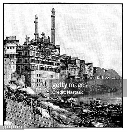 Banaras Vector Varanasi Also Known As Benares Banaras Is A City On The Banks Of The ...