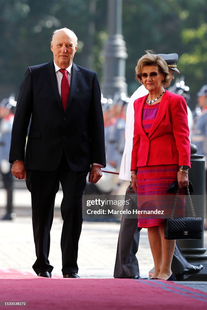 Norwegian King Harald V and Queen Sonja Visit Chile - Day 2