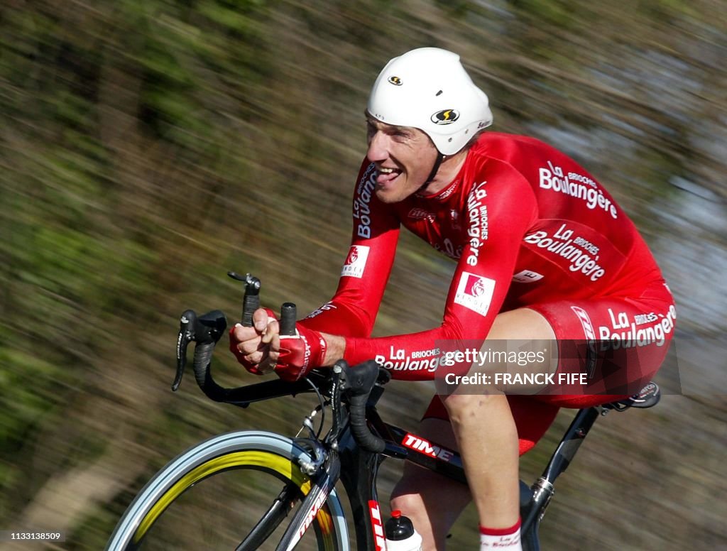 Didier Rous le Français Didier Rous fournit son effort, le 13 mars 2003 à... News ...