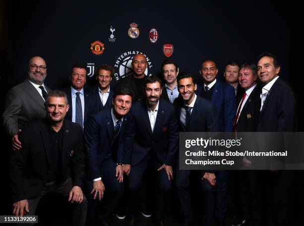 Executive Chairman of Relevent Sport Group Charlie Stillitano, Daniele Massaro of AC Milan, Lothar Matthaus of FC Bayern, Diego Forlan of Atletico...