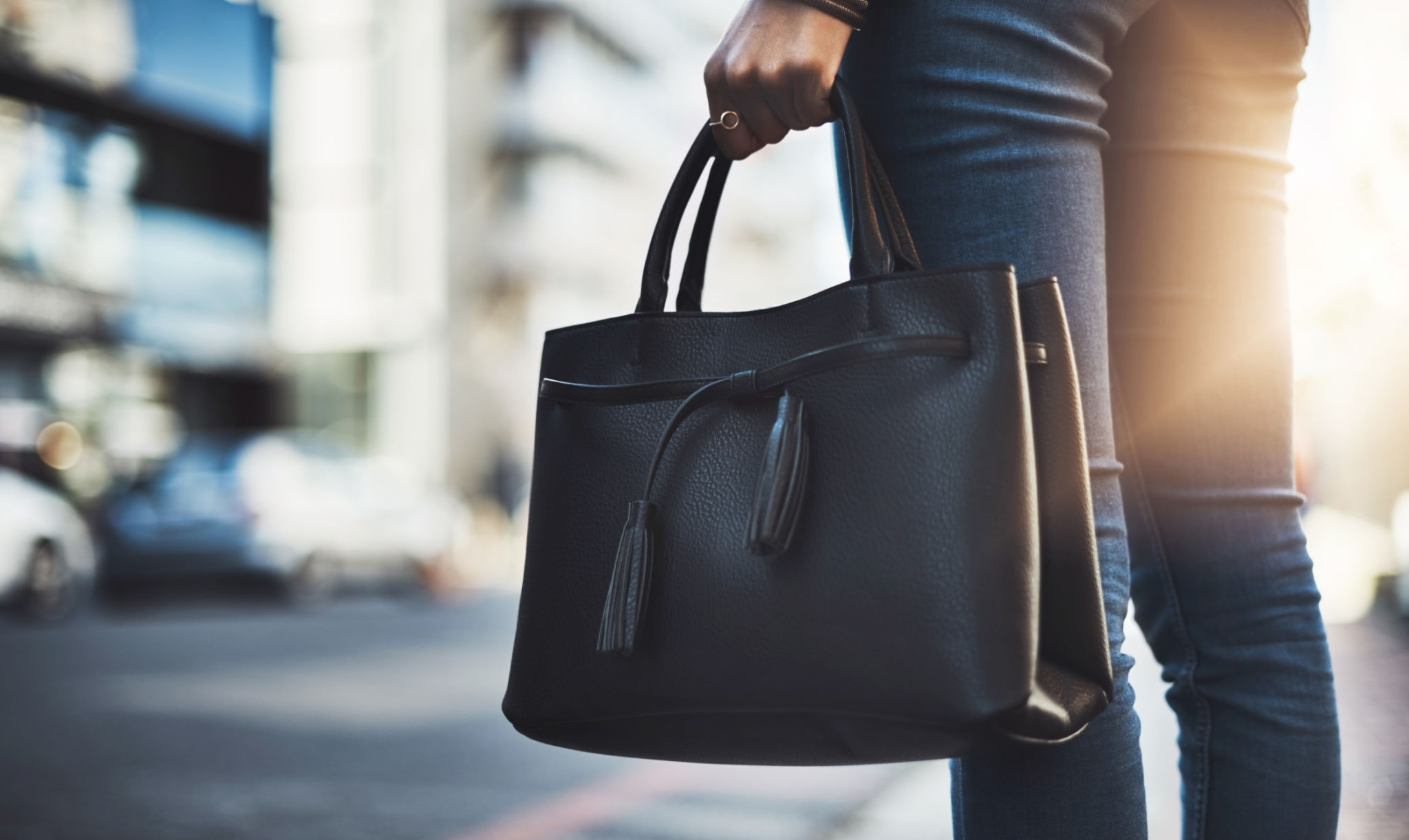 woman carrying handbag