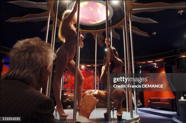 Club Artemis, Berlin'S Largest And Most Luxurious Brothel - On April 8Th, 2006 - In Berlin, Germany - Here, At The Bar, Prostitutes Double As Pole...