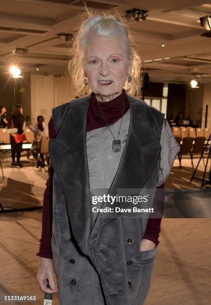 Vivienne Westwood attends the Andreas Kronthaler For Vivienne Westwood show as part of Paris Fashion Week Womenswear Fall/Winter 2019/2020 on March...