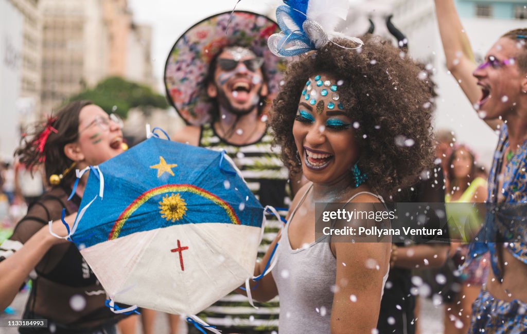 People celebrating Carnival