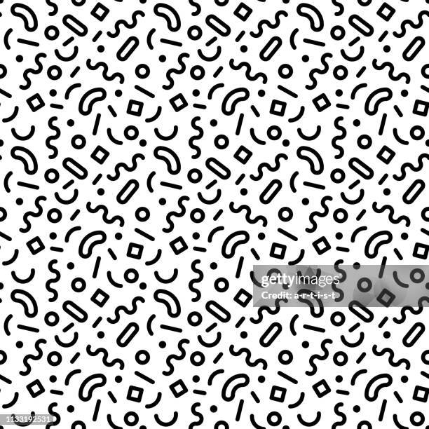 bildbanksillustrationer, clip art samt tecknat material och ikoner med sömlöst mönster - funky