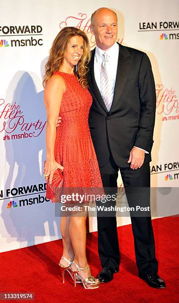 President of NBC Phil Griffin and wife Kory Apton at the MSNBC after party on April 30, 2011 in Washington DC.