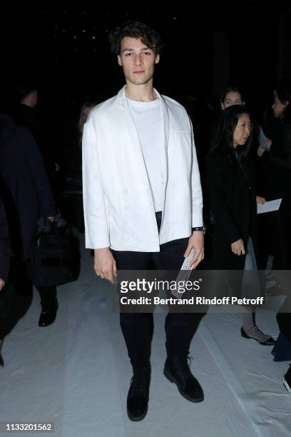 Star Dancer Hugo Marchand attends the Haider Ackermann show as part of the Paris Fashion Week Womenswear Fall/Winter 2019/2020 on March 02, 2019 in...