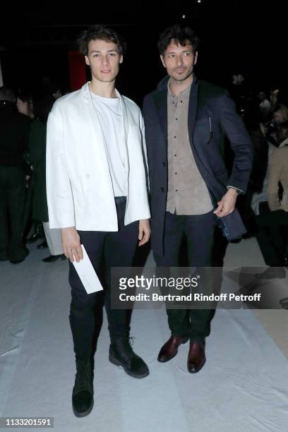 Hugo Marchand and Andres Velencoso Segura attend the Haider Ackermann show as part of the Paris Fashion Week Womenswear Fall/Winter 2019/2020 on...