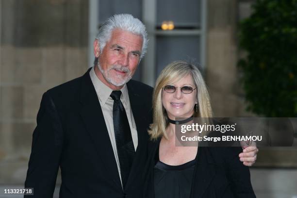 President Nicolas Sarkozy Awards The 'Legion D'Honneur' To Barbra Streisand At The Elysee Palace In Paris, France On June 28, 2007 - Barbra Streisand...