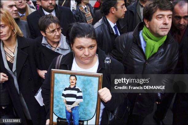 French Prime Minister Dominique De Villepin And French Minister Of Justice Pascal Clement Received 13 People Wrongfully Convicted Of Participating In...