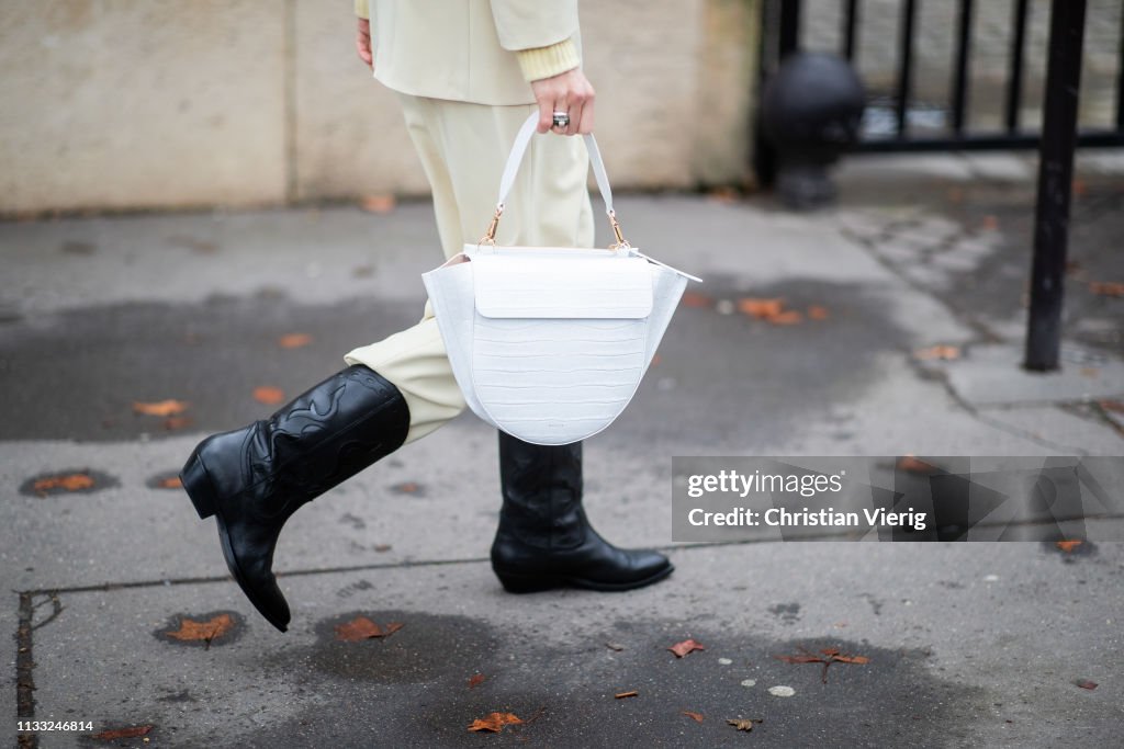 Street Style - Paris Fashion Week Womenswear Fall/Winter 2019/2020 : Day Six