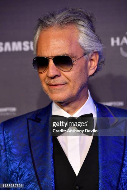 Andrea Bocelli attends the MSC Bellissima Naming Ceremony on March 02, 2019 in Southampton, England.