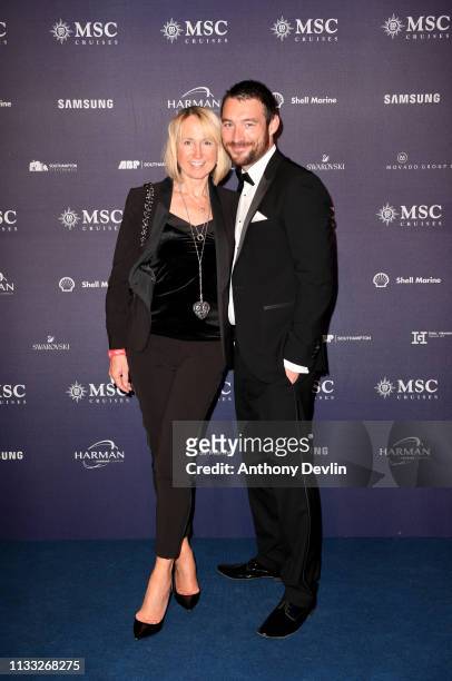 Presenter Carol McGiffin and Mark Cassidy attend the MSC Bellisima Naming Ceremony on March 02, 2019 in Southampton, England.