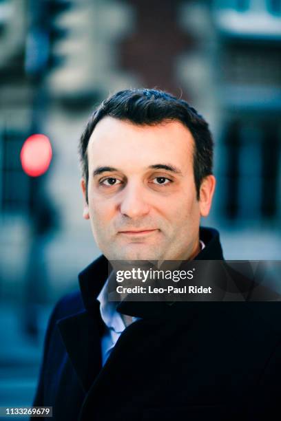 Politician Florian Philippot poses for a portrait on January 30, 2017 in Paris, France.