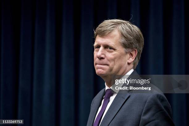 Michael McFaul, former U.S. Ambassador to Russia, arrives to a House Intelligence Committee hearing in Washington, D.C., U.S., on Thursday, March 28,...