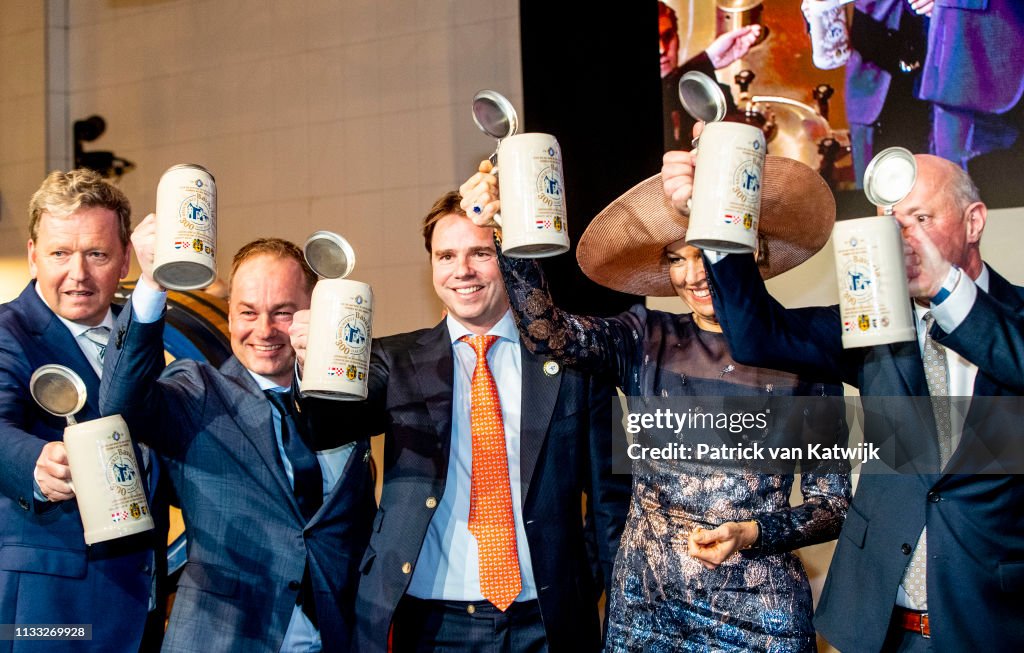 Queen Maxima Of The Netherlands Celebrates The 300th Anniversary Of Bavaria Brevery In Lieshout