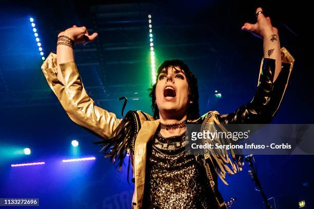 Luke Spiller of The Struts performs on stage at Magazzini Generali on March 2, 2019 in Milan, Italy.
