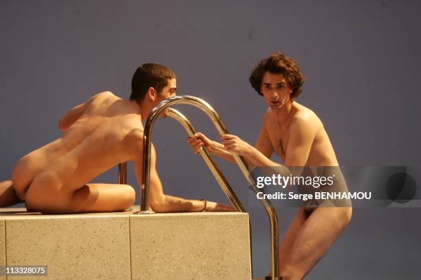 Spinning Of The Play 'Love Valour Compassion' On February 13Th, 2005 In Paris, France - Nicolas Vitiello And Jean Baptiste Martin.