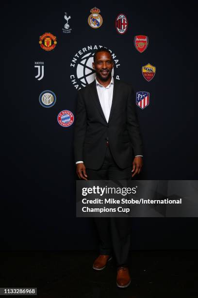 Shaka Hislop attends day two of the International Champions Cup launch event at 107 Grand on March 28, 2019 in New York City.