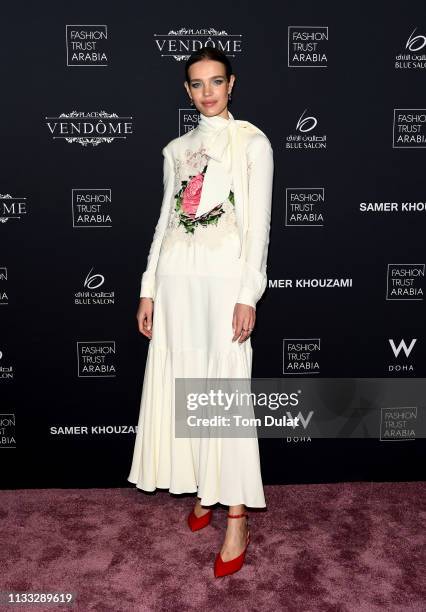 Natalia Vodianova attends Fashion Trust Arabia Gala at the Fire Station on March 28, 2019 in Doha, Qatar.