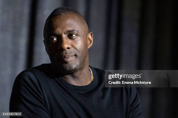 Idris Elba speaks onstage at Netflix's 'Turn Up Charlie' For Your Consideration event at Pacific Design Center on March 02, 2019 in West Hollywood,...