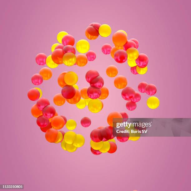 sphere of colorful gelatins - zero gravity food stock pictures, royalty-free photos & images