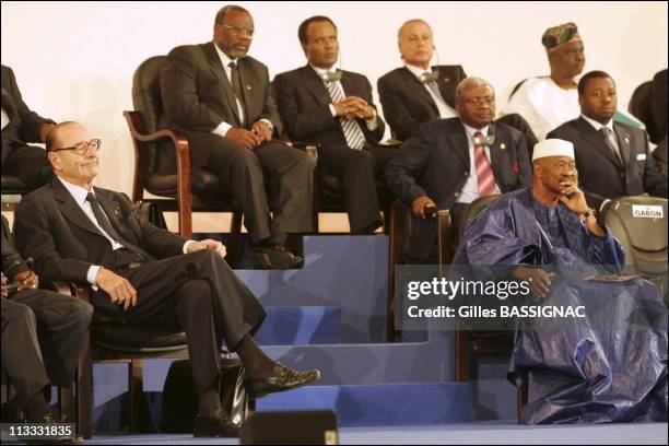 Arrivals And Opening Ceremony At The 23Rd African-French Summit - On December 3Rd, 2005 - In Bamako, Mali - Here, French President Jacques Chirac And...