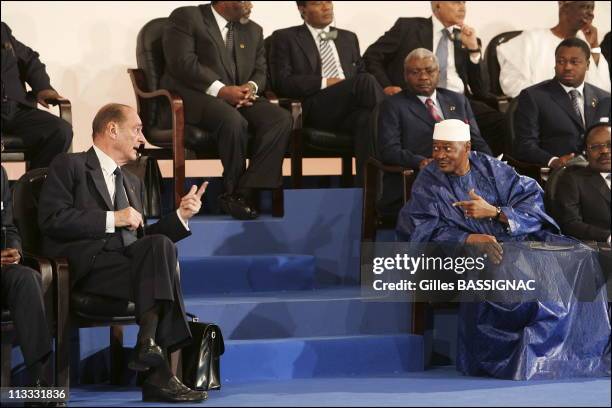 Arrivals And Opening Ceremony At The 23Rd African-French Summit - On December 3Rd, 2005 - In Bamako, Mali - Here, French President Jacques Chirac And...