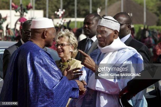 Opening Of The 23Rd African-French Summit - On December 3Rd, 2005 - In Bamako, Mali - Here, Amadou Toumani Toure, Simone Wade And Abdoulaye Wade,...