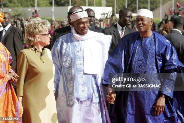 Opening Of The 23Rd African-French Summit - On December 3Rd, 2005 - In Bamako, Mali - Here, Amadou Toumani Toure, Simone Wade And Abdoulaye Wade,...