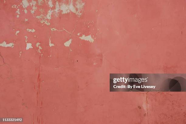 pink painted wall texture - chipping stock pictures, royalty-free photos & images