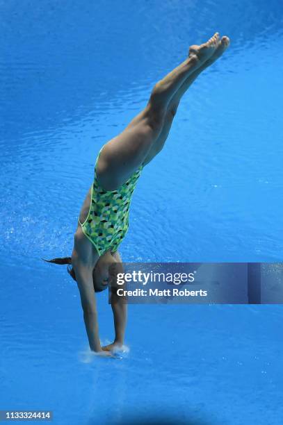 Maddison Keeney of Australia competes during the Women's 3m Springboard Final on day three of the FINA Diving World Cup Sagamihara at Sagamihara...