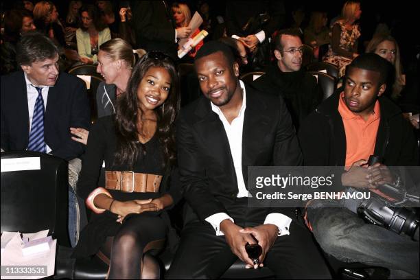 People At Stella Cadente Ready To Wear Spring-Summer 2006 Fashion Show - On October 5Th, 2005 - In Paris, France - Here, Chris Tucker And His Wife