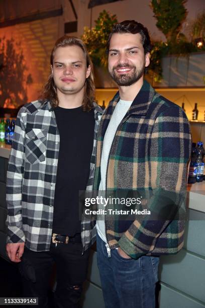 Wilson Gonzalez Ochsenknecht and his brother Jimi Blue Ochsenknecht attend the Lidl Esmara x Influencer collection launch at Glashaus on March 28,...