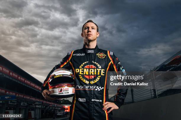 David Reynolds driver of the Penrite Racing Holden Commodore ZB poses during the Adelaide 500 Supercars Championship Round at Adelaide Parklands...